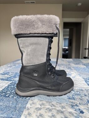 UGG Adirondack Tall Waterproof Snow Boots Black New 8.5